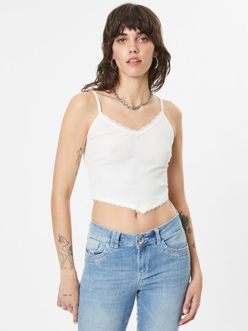 HOLLISTER Top in White: front