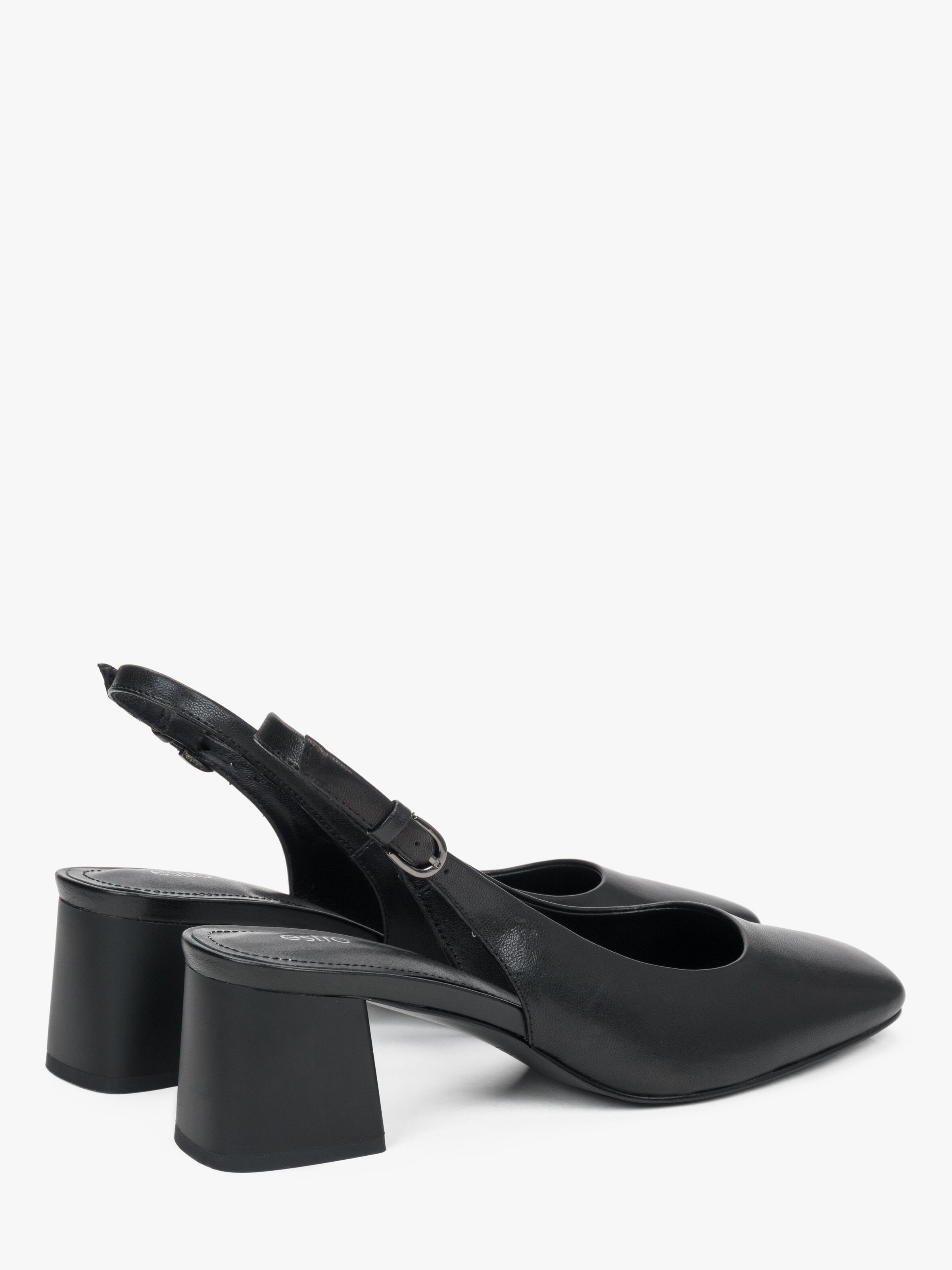 Estro Slingpumps '6022-1' in Zwart