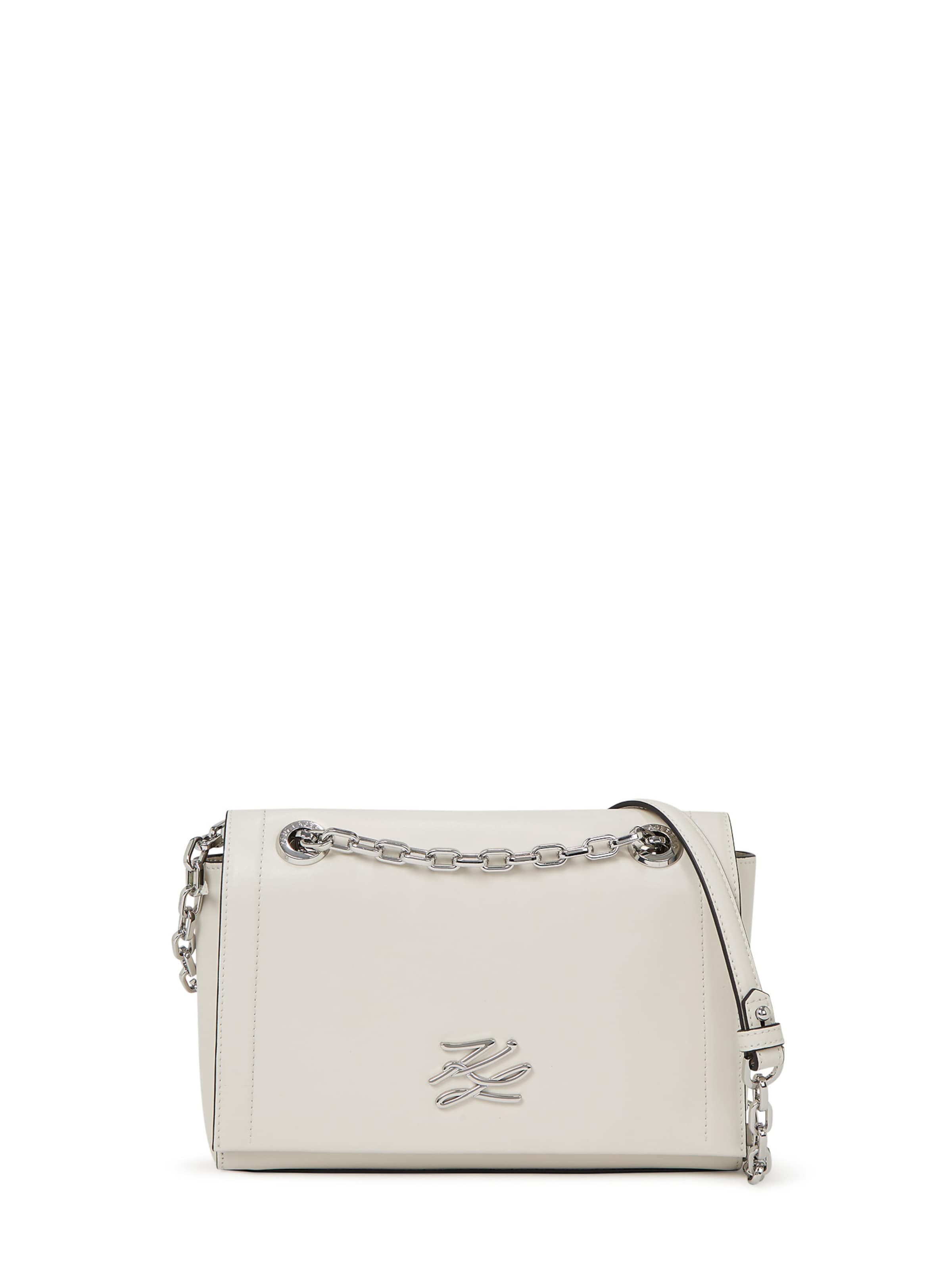 Karl Lagerfeld Shoulder Bag in White: front