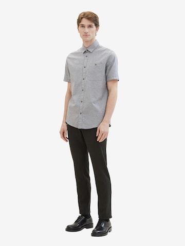 TOM TAILOR Regular fit Button Up Shirt in Grey