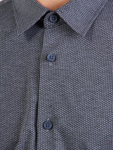 BOSS - Ajuste estrecho Camisa 'P-Roan' en azul