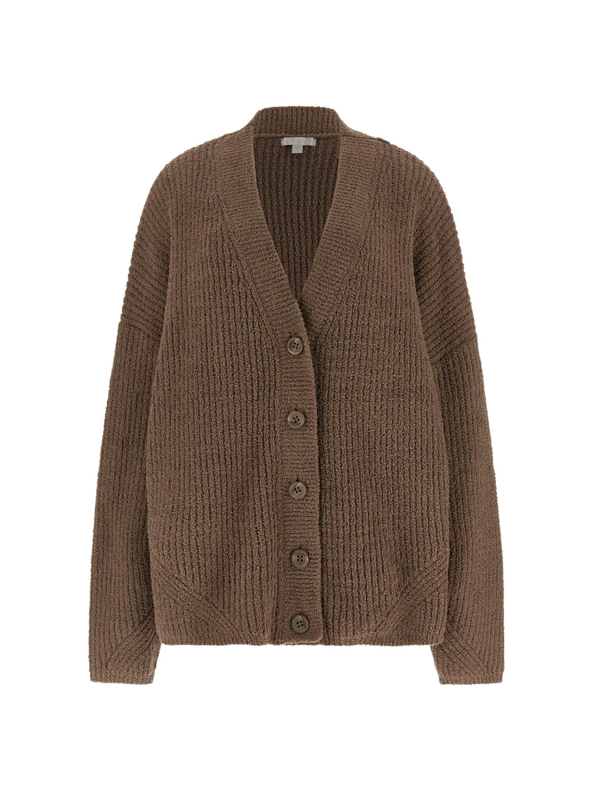 GUESS Strickjacke in Braun: Vorderseite