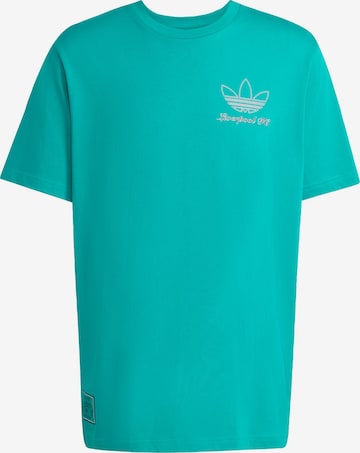 ADIDAS ORIGINALS - Camiseta 'FC Liverpool Terrace Icons' en verde: frente