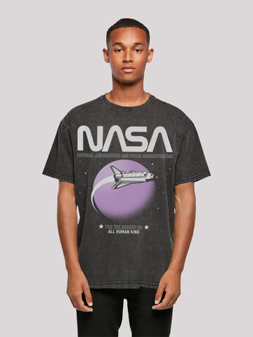 T-Shirt 'NASA Shuttle Orbit' F4NT4STIC en noir : devant