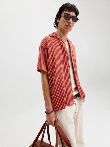 JACK & JONES Comfort Fit Риза 'JORCOBA' в червено