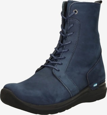 Wolky Schnürstiefelette 'Viper' in Blau: Vorderseite