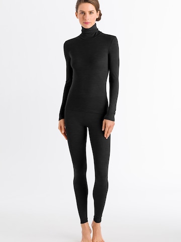 Hanro Base Layer 'Woolen Silk' in Schwarz