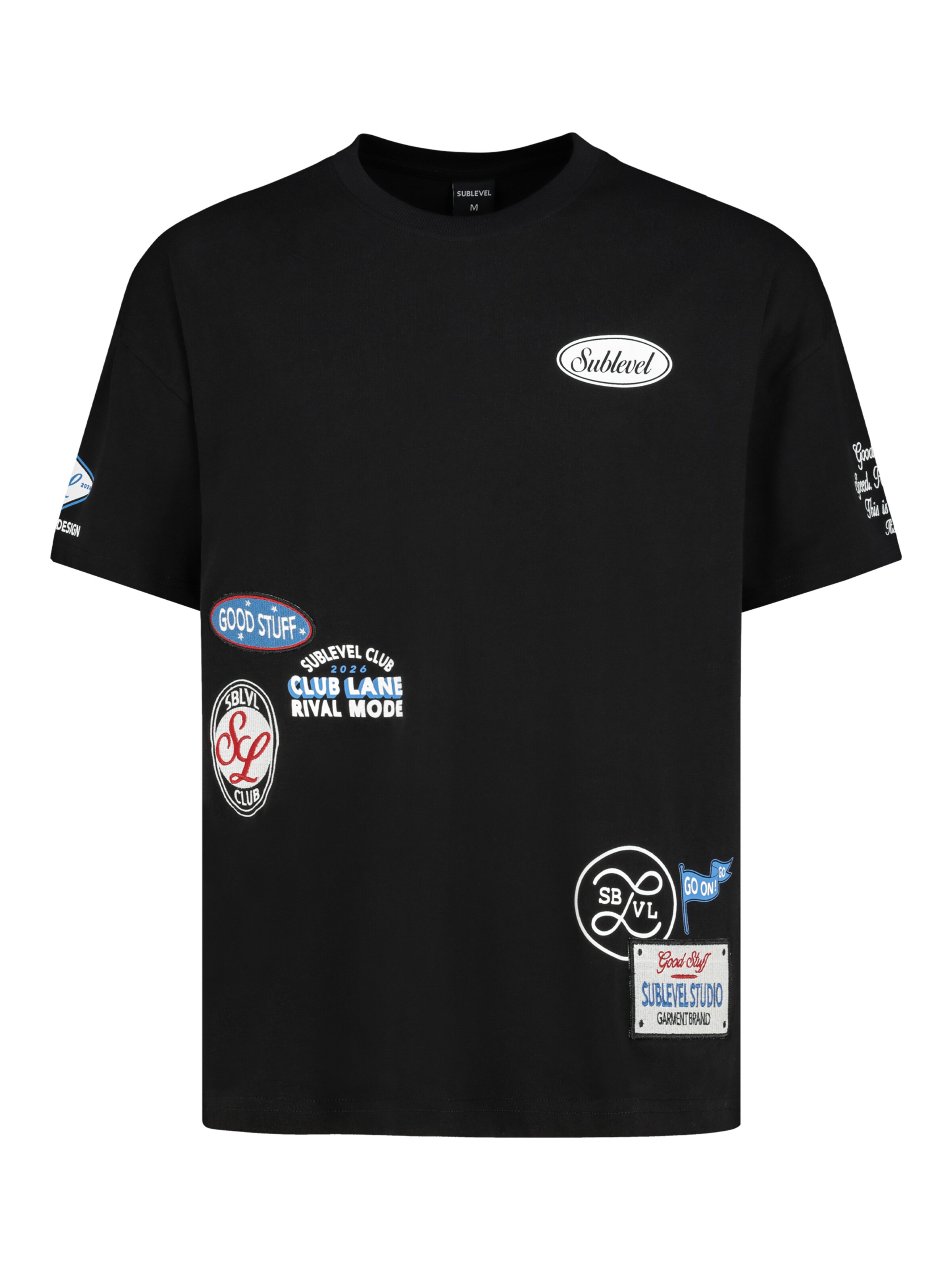 Sublevel T-Shirt in Schwarz: Vorderseite