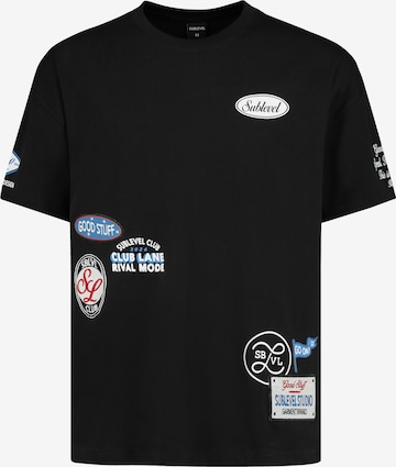 Sublevel T-Shirt in Schwarz: Vorderseite