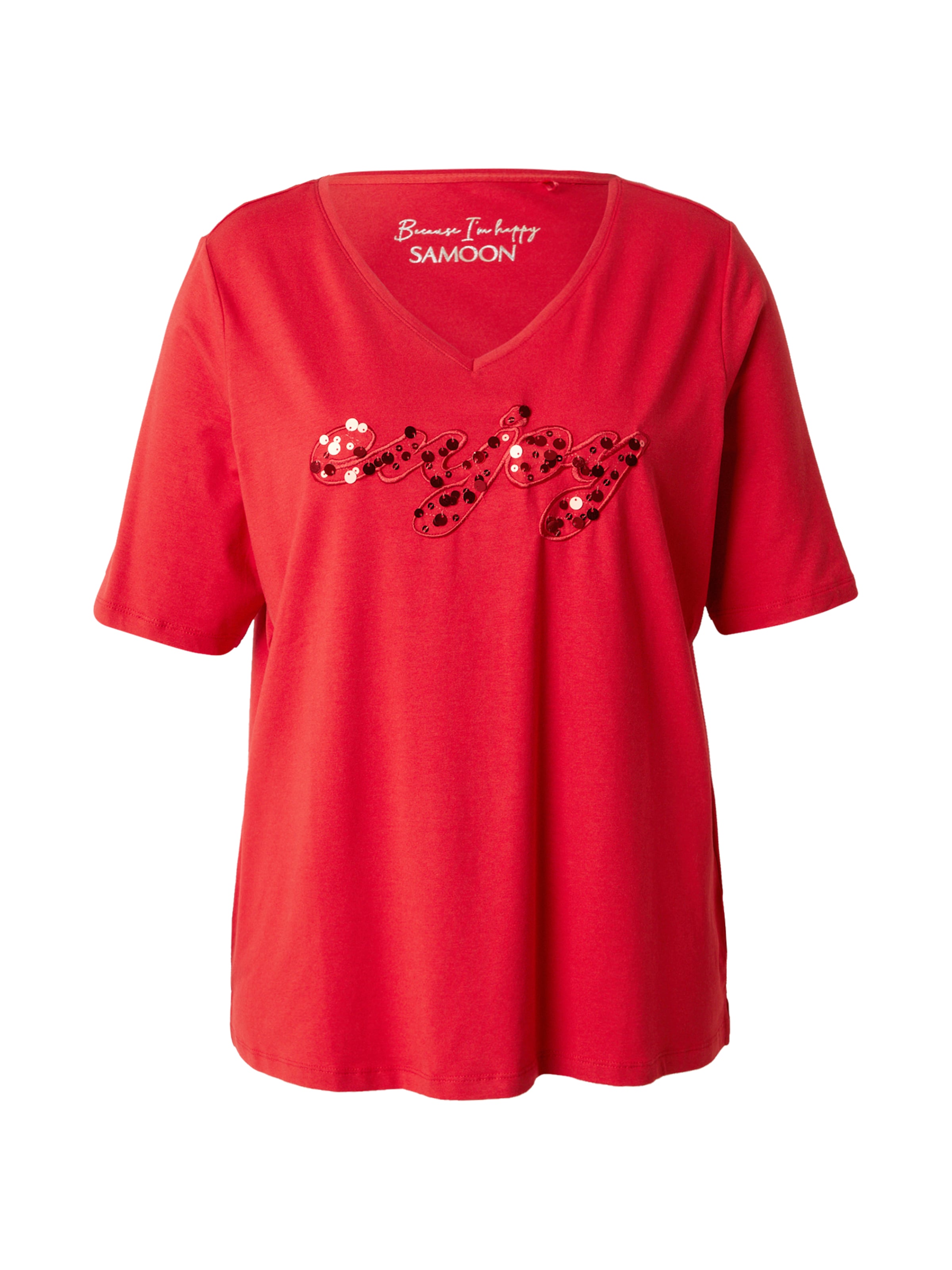 SAMOON Shirt in Rood: voorkant