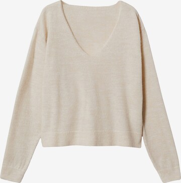 MANGO Pullover 'SENSEIP' in Beige: predná strana