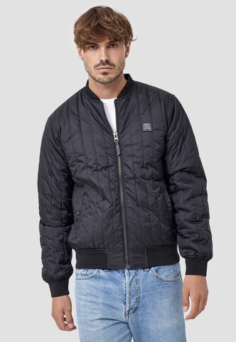 INDICODE JEANS Between-Season Jacket in Black: front