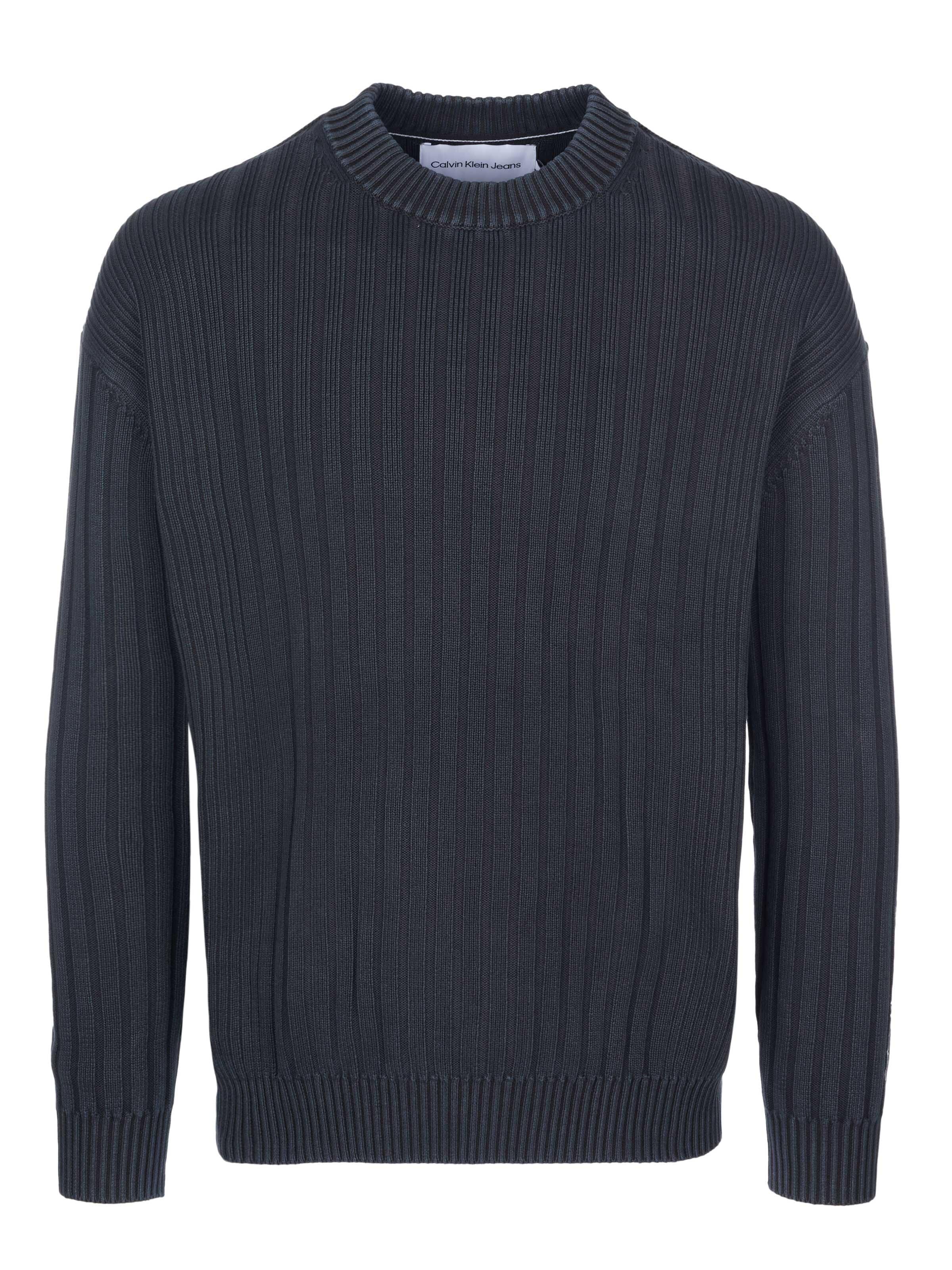 Calvin Klein Trui 'Calvin Klein Jeans Pullover' in Grijs: voorkant