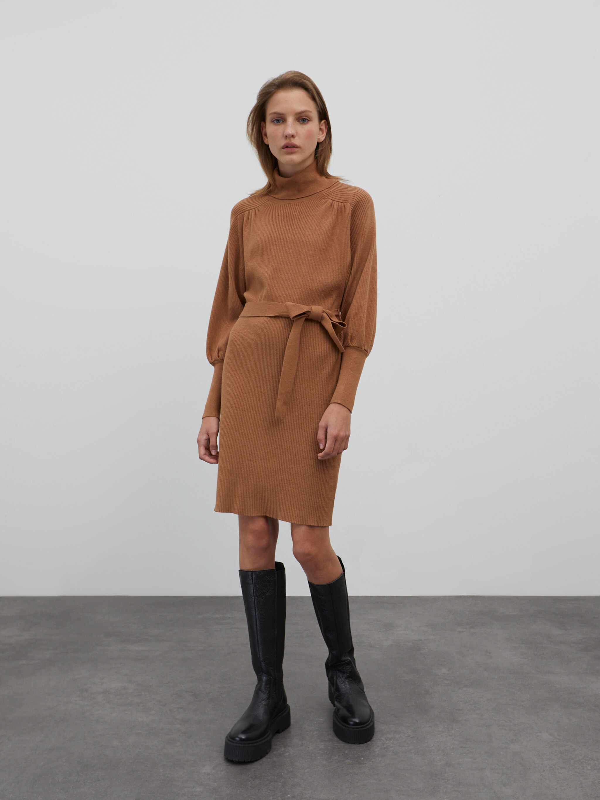 EDITED Produits Robes en maille 'Malene' marron