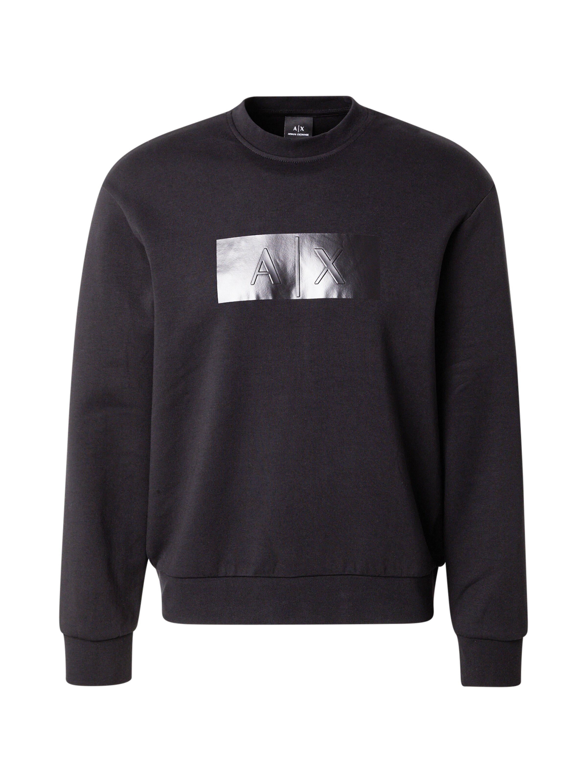 ARMANI EXCHANGE Суичър в черно: отпред