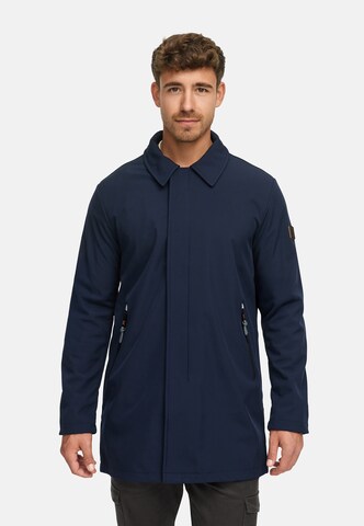 INDICODE JEANS Tussenjas 'Route' in Blauw: voorkant