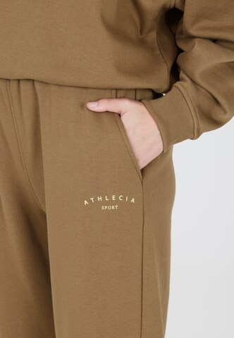 Athlecia Regular Sweatpants 'Asport' in Braun