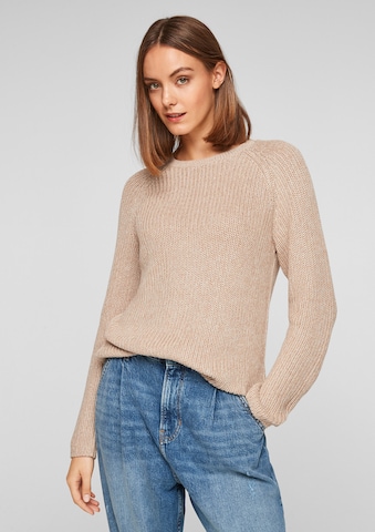 QS Pullover in Beige: predná strana