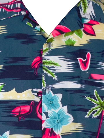 King Kameha Shirt 'Flamingos' in Grijs