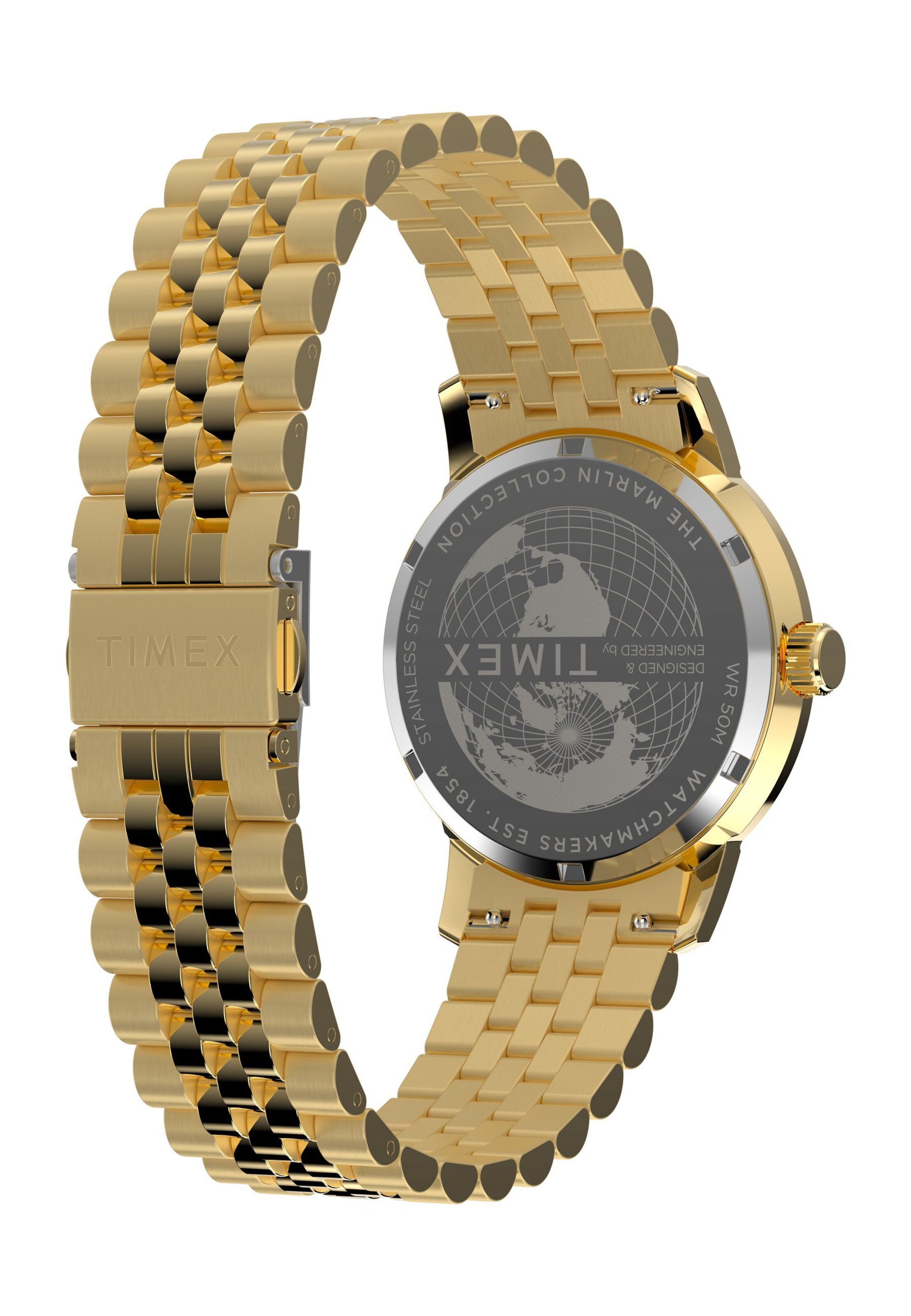 Montre à affichage analogique TIMEX en or