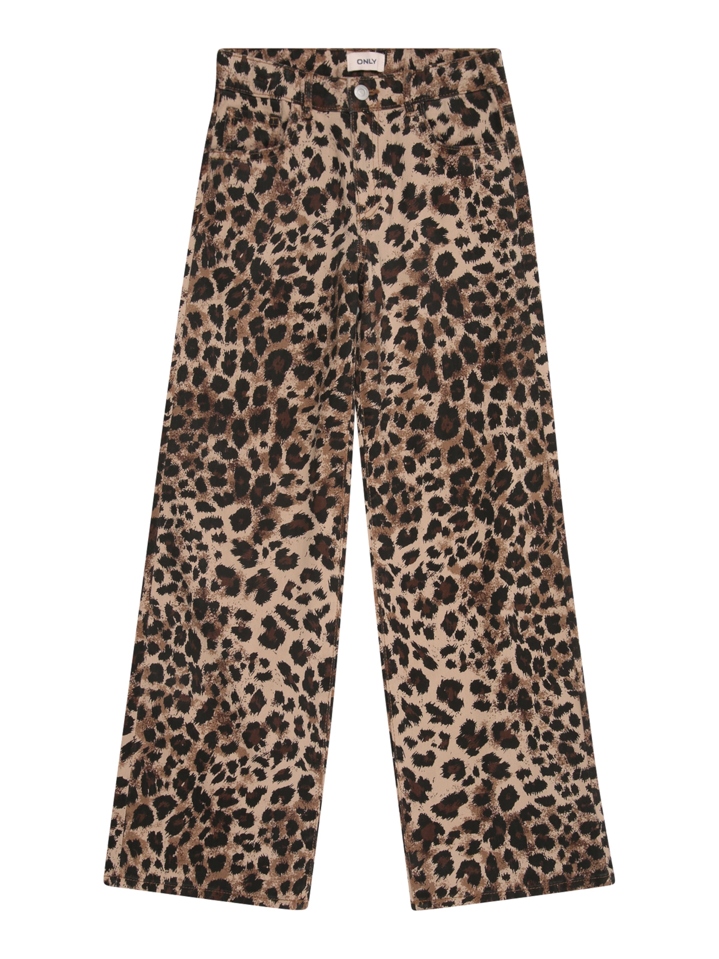 ONLY GIRLS Wide leg Pants 'KOGGianna-Madison' in Brown: front