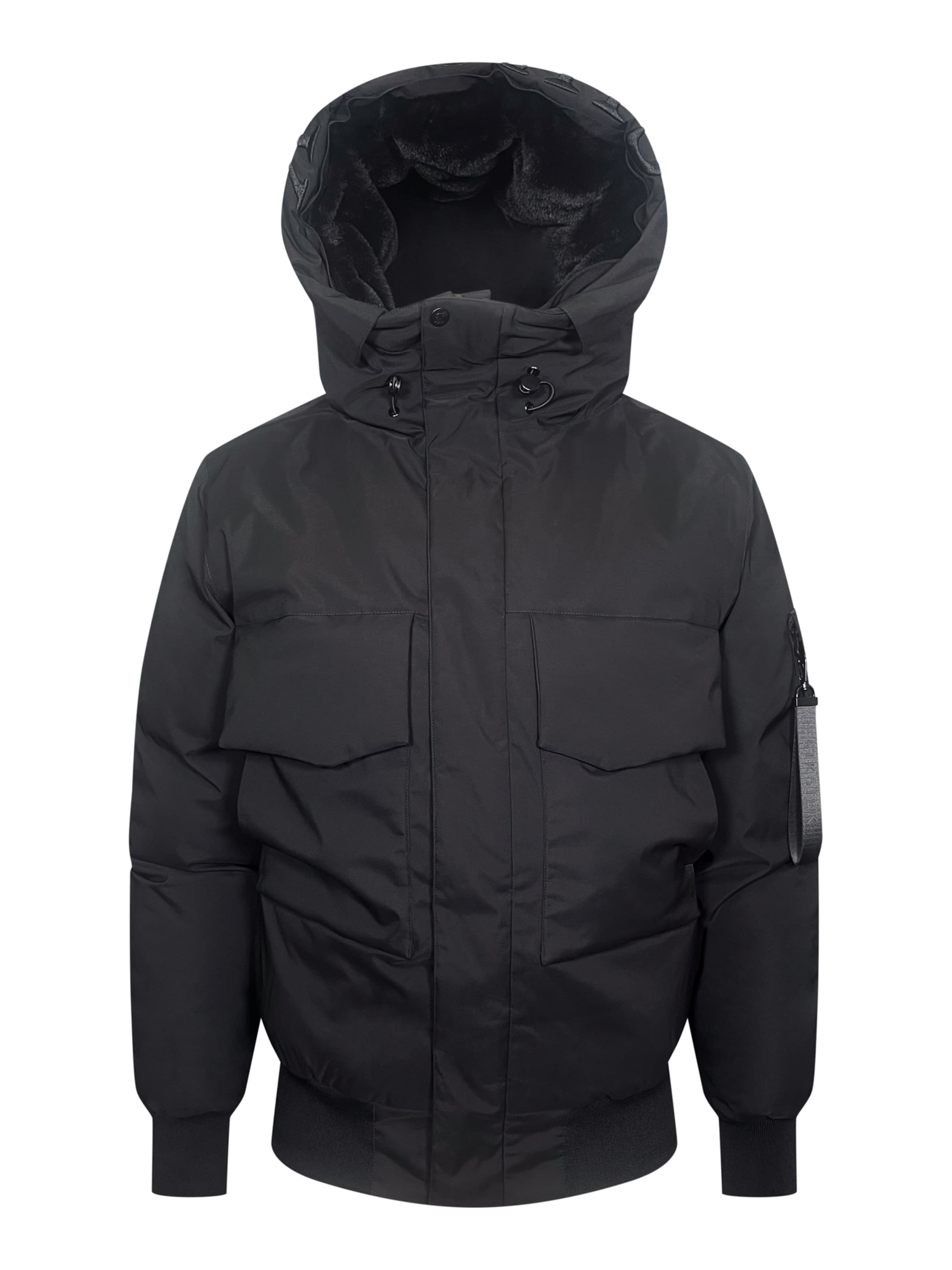 Giacca invernale di SikSilk in nero: frontale