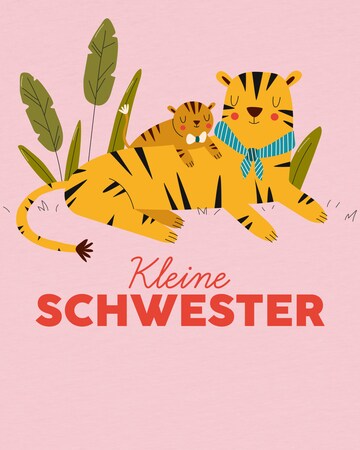 watabout.kids Shirt 'Tiger Kleine Schwester' in Roze