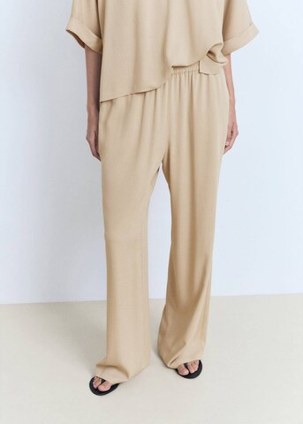 MANGO Wide leg Pants 'vivie-a' in Beige: front