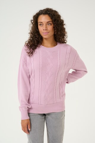 Pullover 'CR Dela' di Cream in rosa: frontale