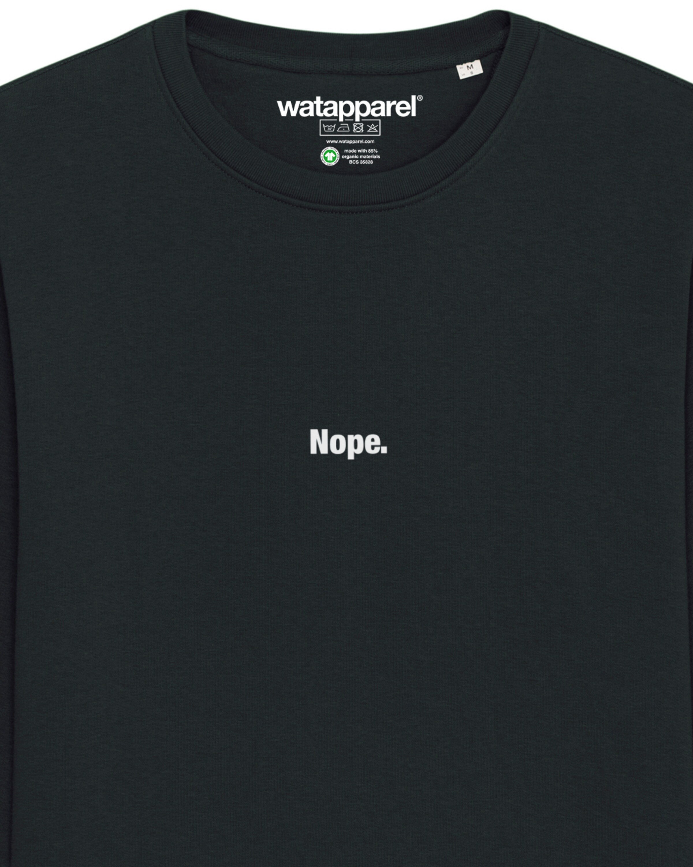 Felpa ' Nope ' di Watapparel in nero