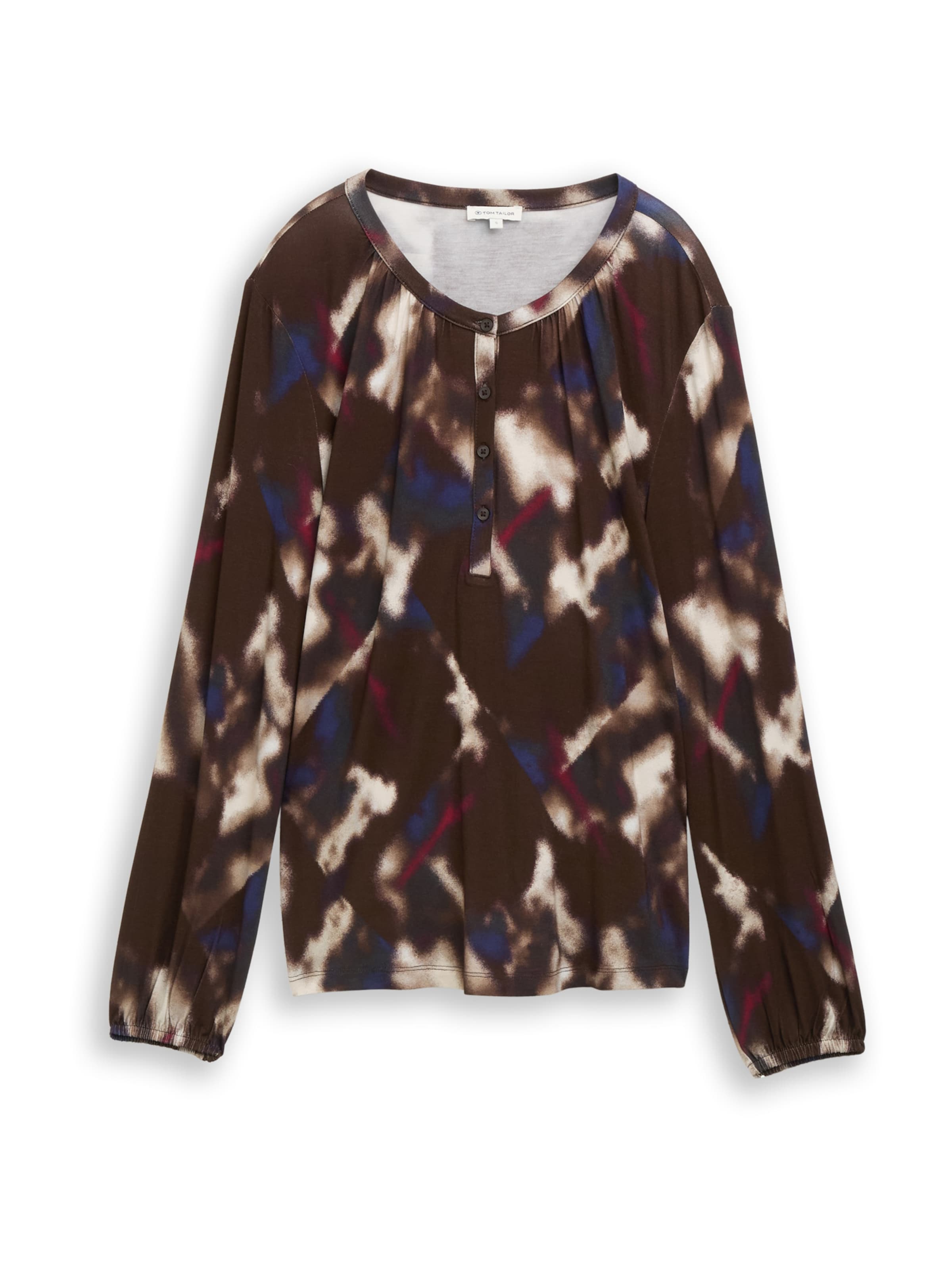 brūns TOM TAILOR T-Krekls: no priekšpuses