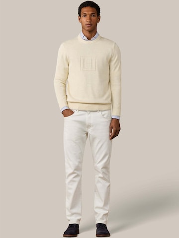 Hackett London Trui ' HERITAGE H CREW ' in Wit