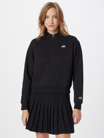 Champion Authentic Athletic Apparel Sweatshirt in Black: front