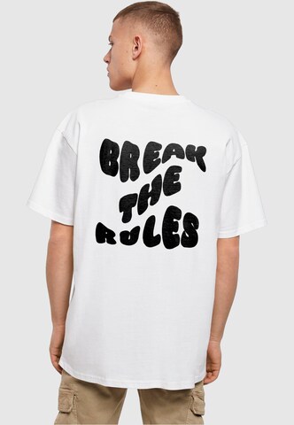 T-Shirt 'Break The Rules' Merchcode en blanc