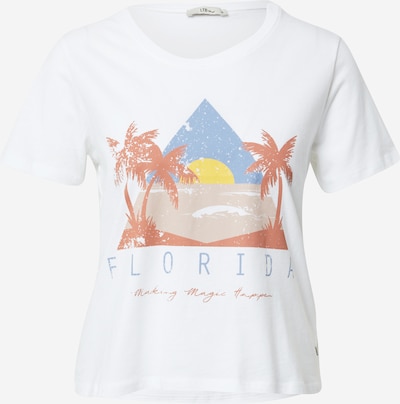LTB T-shirt 'BILOZE' en bleu fumé / jaune / homard / blanc, Vue avec produit