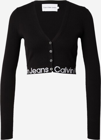 Calvin Klein Jeans Strickjacke in Schwarz: predná strana