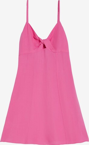 Bershka Summer Dress in Pink: front