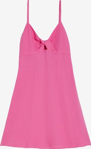 Bershka Letnia sukienka w kolorze różowy: przód