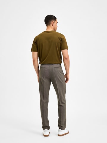 SELECTED HOMME Slim fit Trousers 'Dave' in Beige