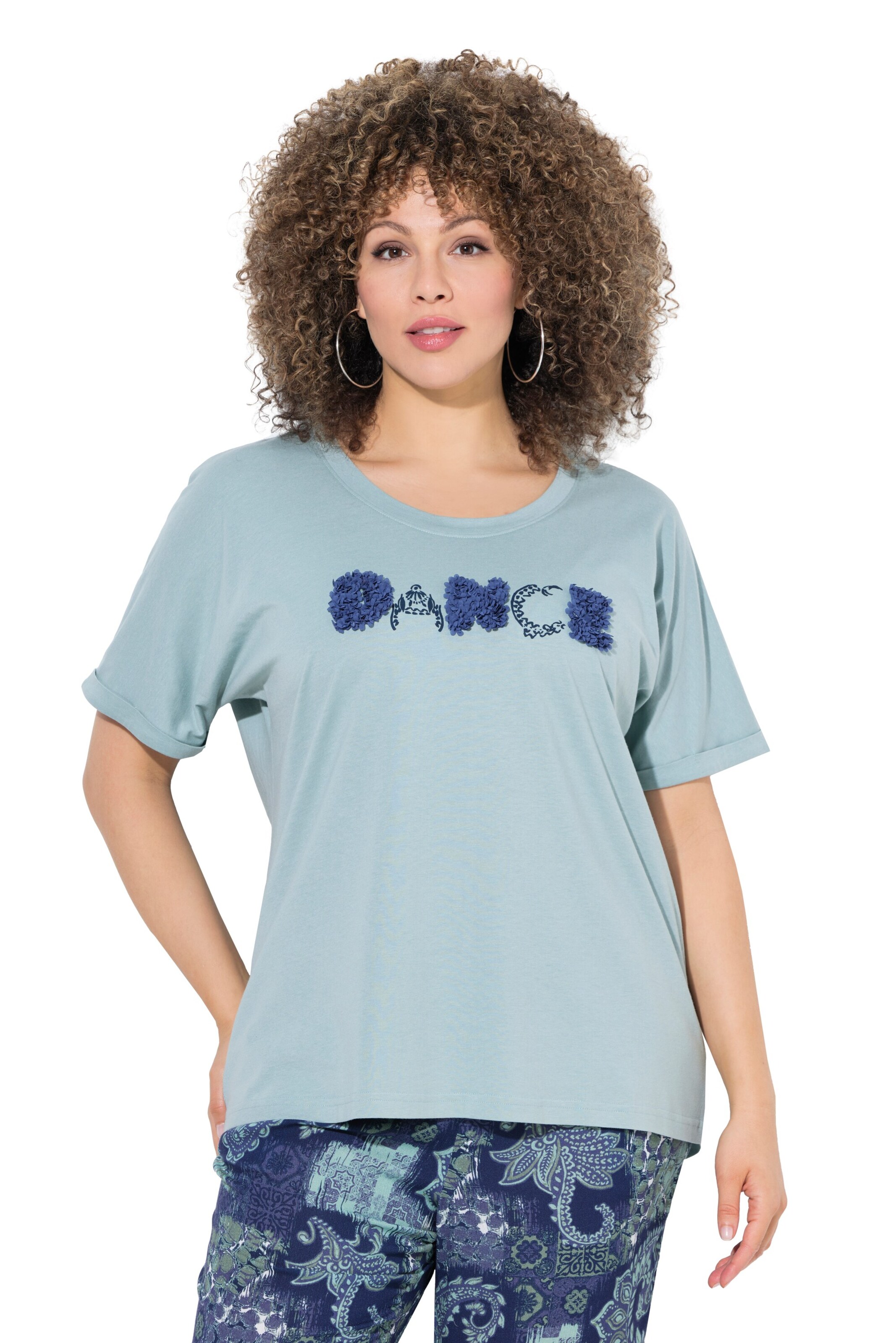 Ulla Popken Shirt in Blauw: voorkant