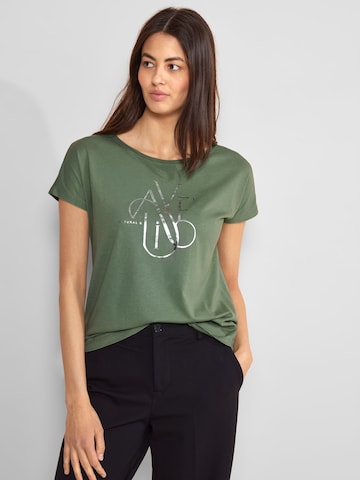 T-shirt 'Alive' STREET ONE en vert : devant