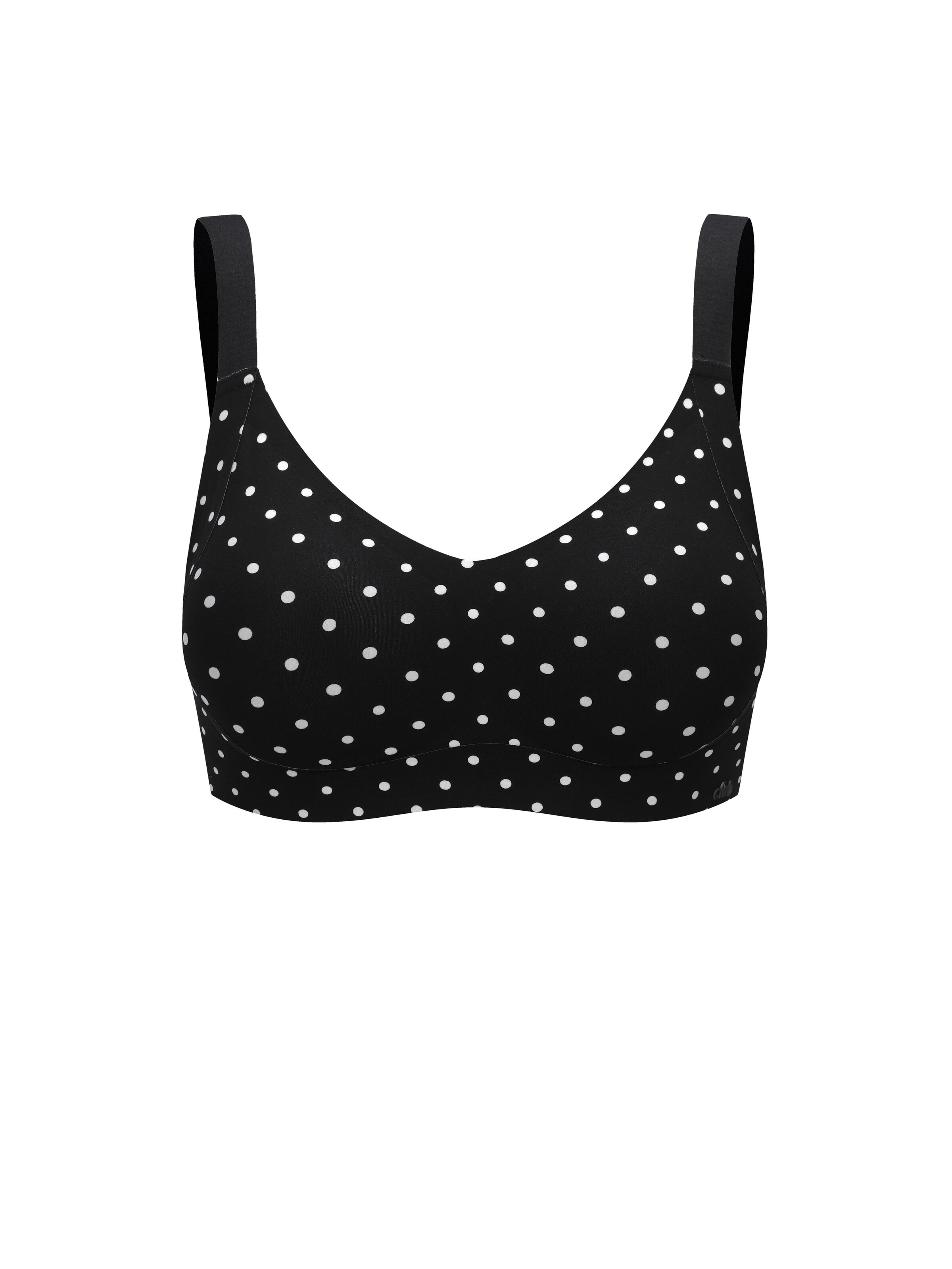 cfab (formerly creamy fabrics) Bra 'Seamless Compact Push-Up BH' in Black: front