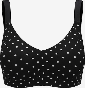 cfab (formerly creamy fabrics) Bra 'Seamless Compact Push-Up BH' in Black: front