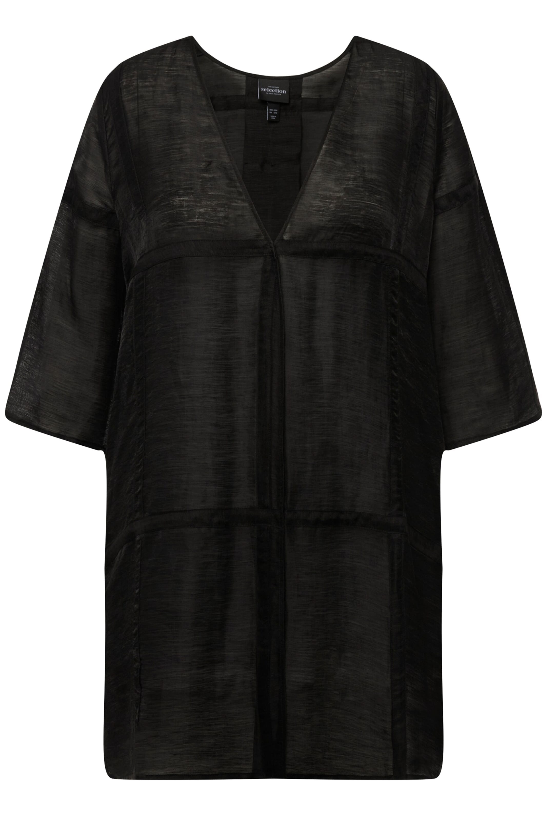 Ulla Popken Between-season jacket in Black: front