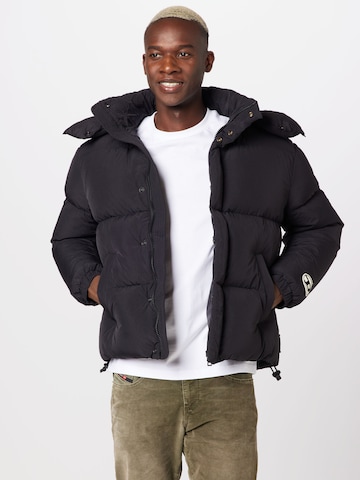 DIESEL Winter Jacket 'ROLF' in Black: front