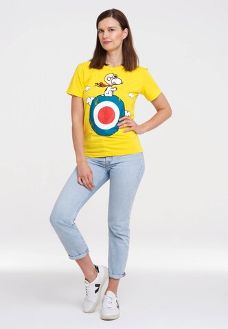 LOGOSHIRT T-Shirt 'Peanuts - Snoopy' in Gelb