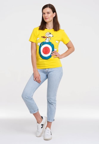 LOGOSHIRT Shirt 'Peanuts - Snoopy' in Yellow
