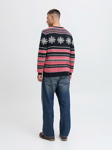 JACK & JONES Pullover 'JJXMAS NOEL' in Blau