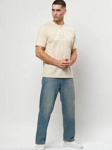 KAPPA Comfort Fit Skjorte ' Logo Cromen ' i beige