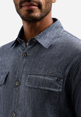 No Excess Regular fit Button Up Shirt in Blue